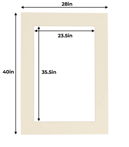 Textured Cream Precut Acid-Free Matboard Set with Clear Bag & Backing