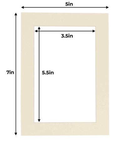 Pack of 10 Textured Cream Precut Acid-Free Matboards