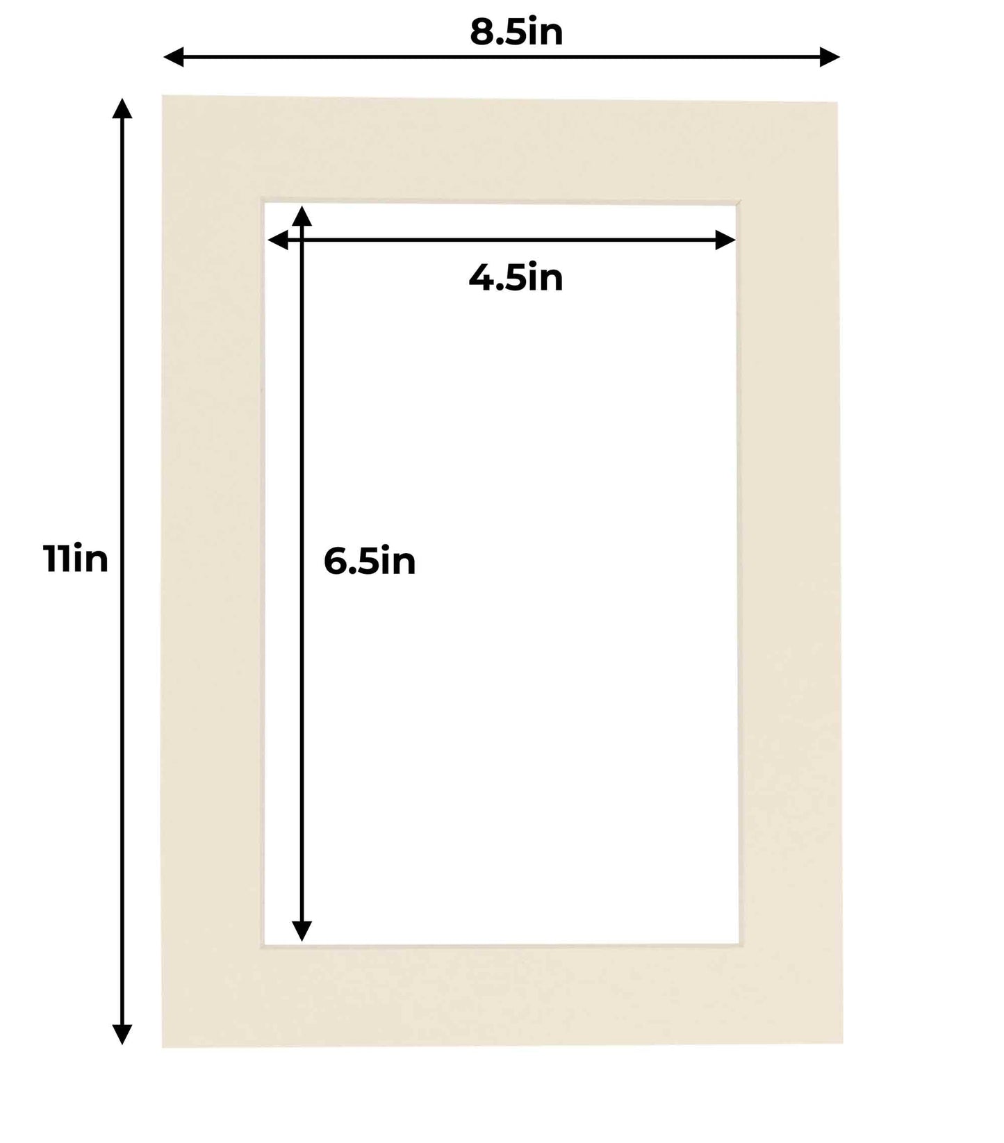 Textured Cream Precut Acid-Free Matboard Set with Clear Bag & Backing