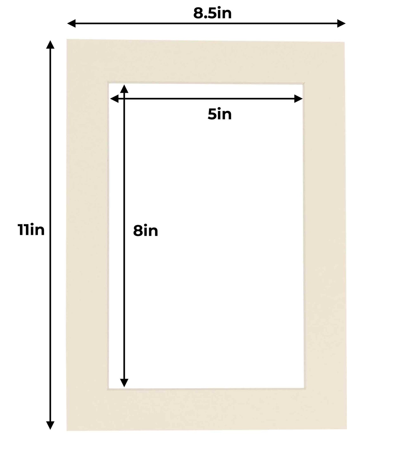 Pack of 10 Textured Cream Precut Acid-Free Matboards