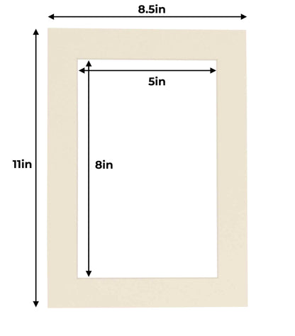 Pack of 10 Textured Cream Precut Acid-Free Matboards
