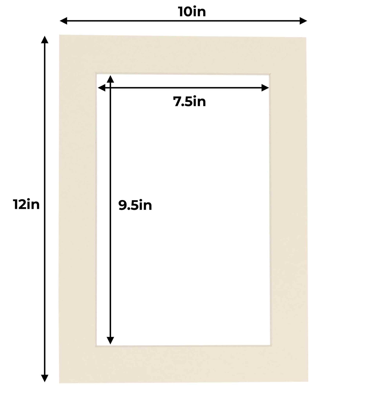 Textured Cream Precut Acid-Free Matboard Set with Clear Bag & Backing