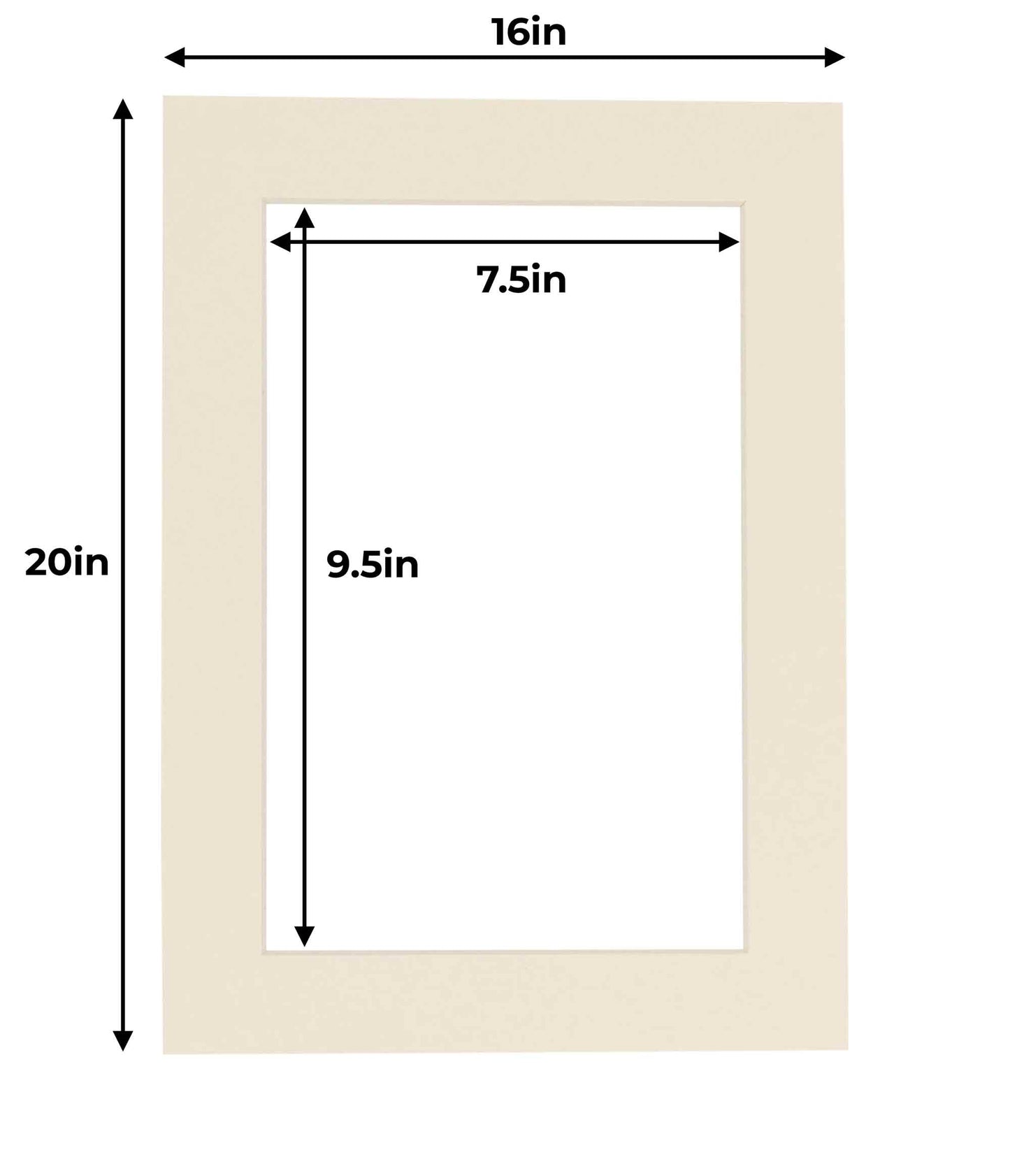 Pack of 10 Textured Cream Precut Acid-Free Matboards