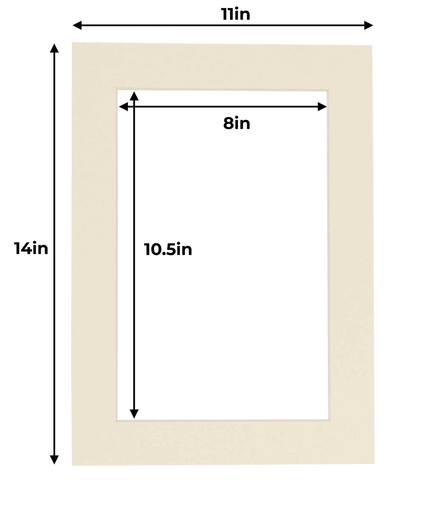 Textured Cream Precut Acid-Free Matboard Set with Clear Bag & Backing