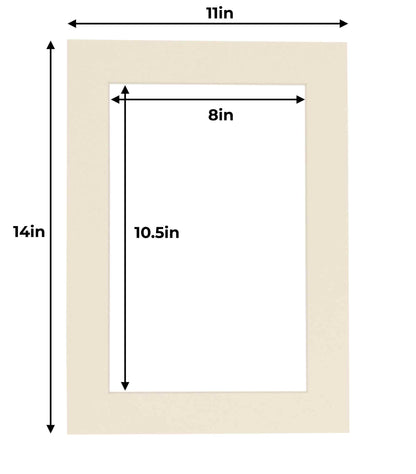 Textured Cream Precut Acid-Free Matboard Set with Clear Bag & Backing