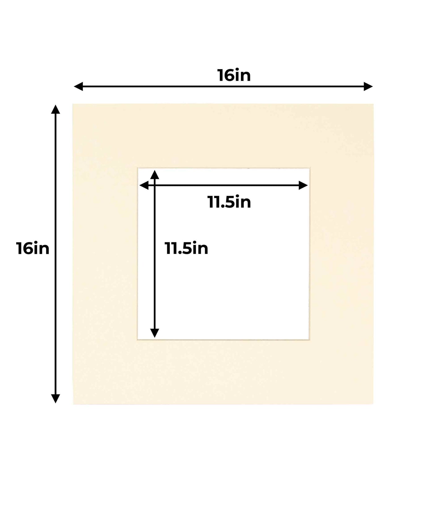 Textured Cream Precut Acid-Free Matboard Set with Clear Bag & Backing