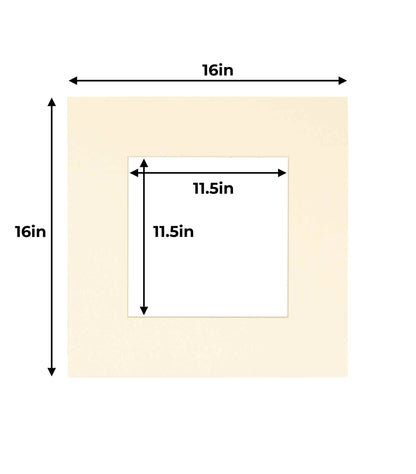 Textured Cream Precut Acid-Free Matboard Set with Clear Bag & Backing