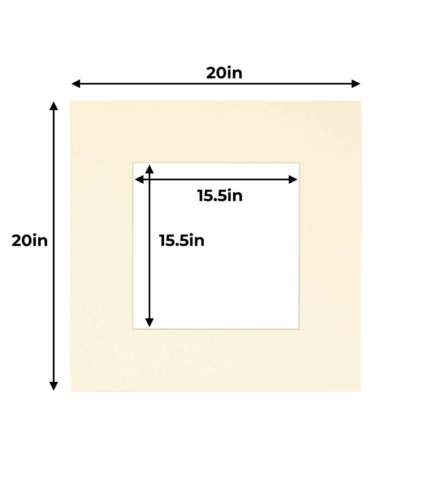 Textured Cream Precut Acid-Free Matboard Set with Clear Bag & Backing