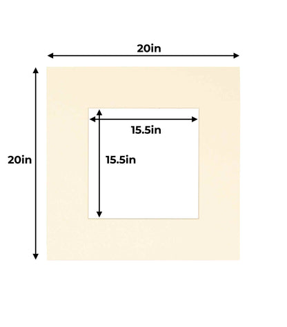 Textured Cream Precut Acid-Free Matboard Set with Clear Bag & Backing