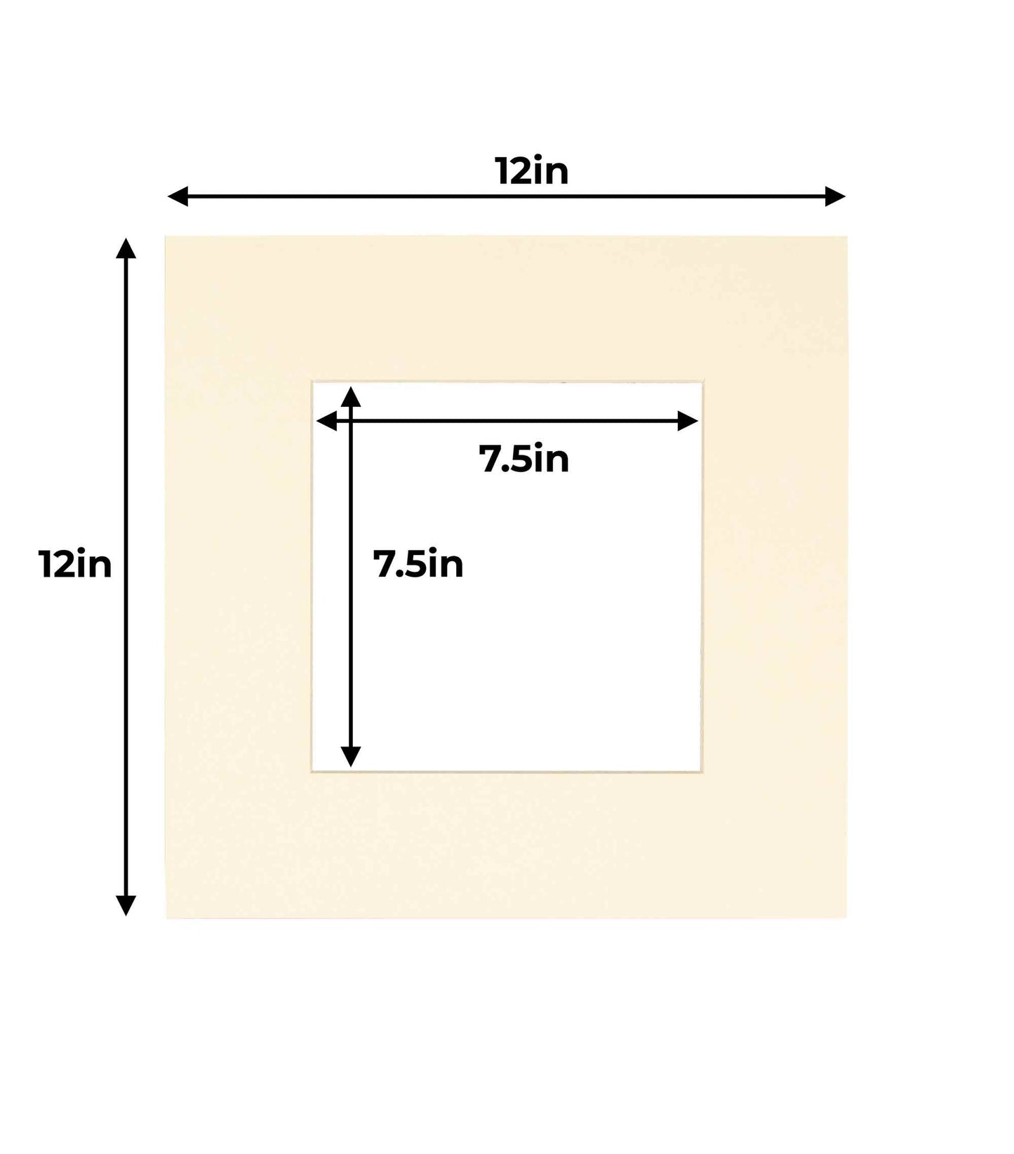 Textured Cream Precut Acid-Free Matboard Set with Clear Bag & Backing