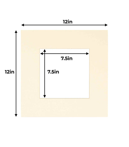 Textured Cream Precut Acid-Free Matboard Set with Clear Bag & Backing