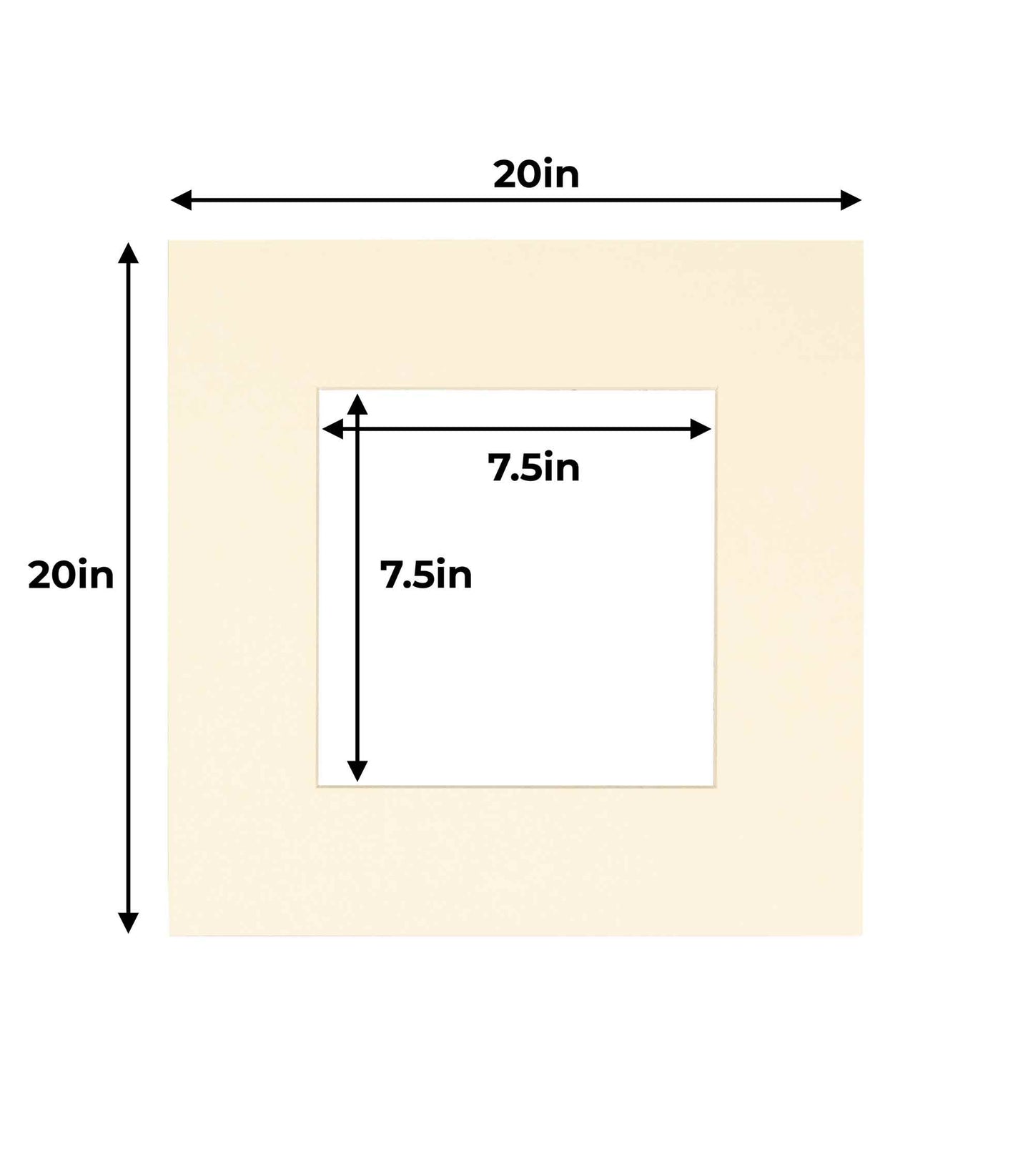 Textured Cream Precut Acid-Free Matboard Set with Clear Bag & Backing