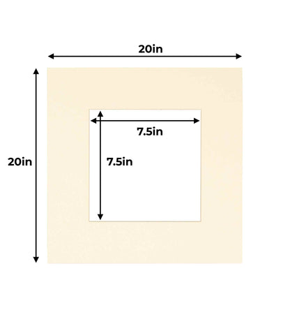 Textured Cream Precut Acid-Free Matboard Set with Clear Bag & Backing