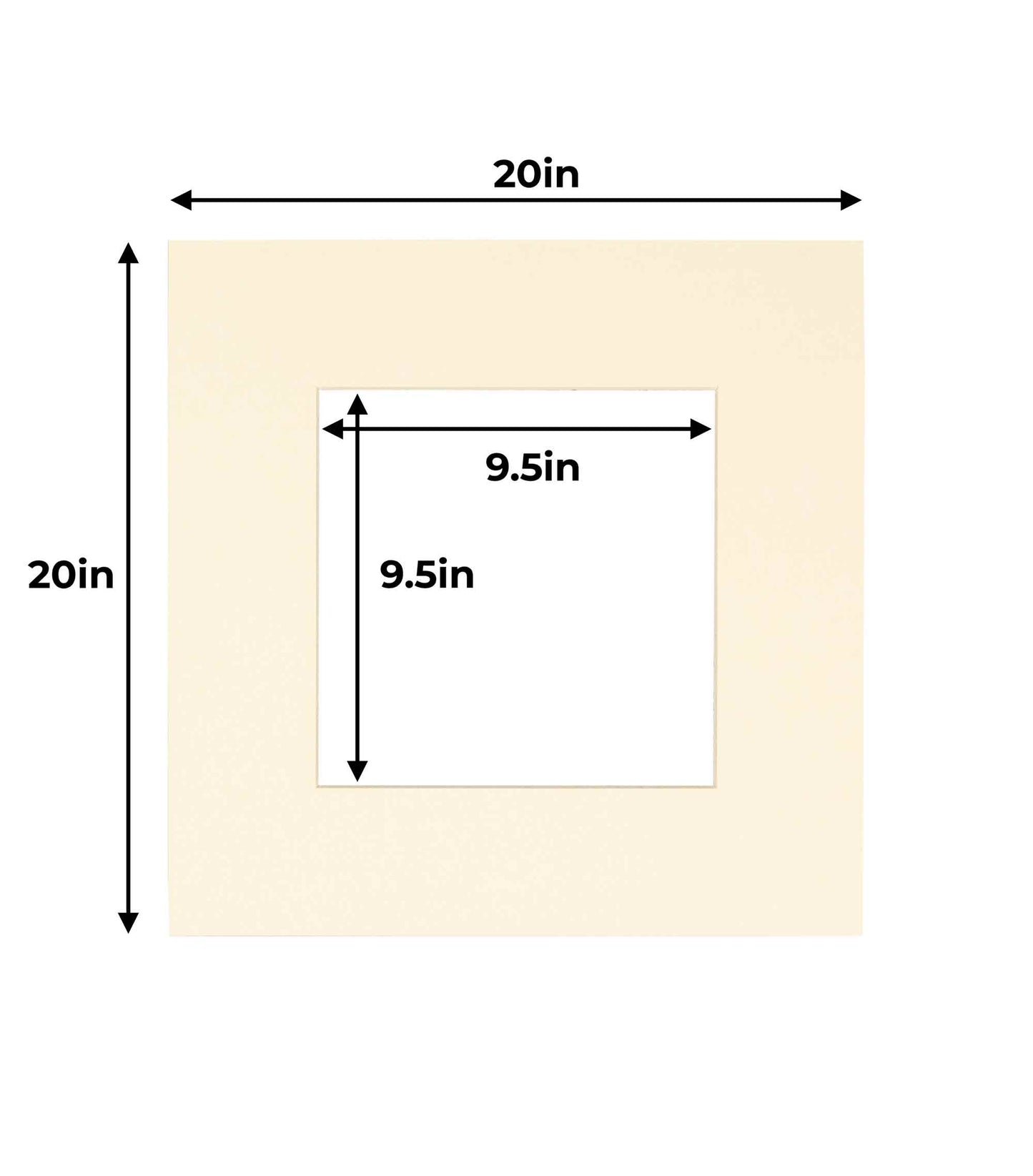 Textured Cream Precut Acid-Free Matboard Set with Clear Bag & Backing