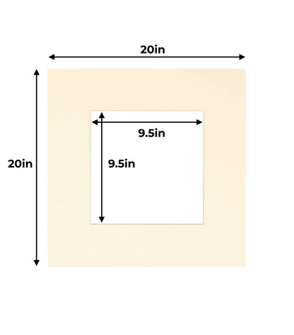 Textured Cream Precut Acid-Free Matboard Set with Clear Bag & Backing