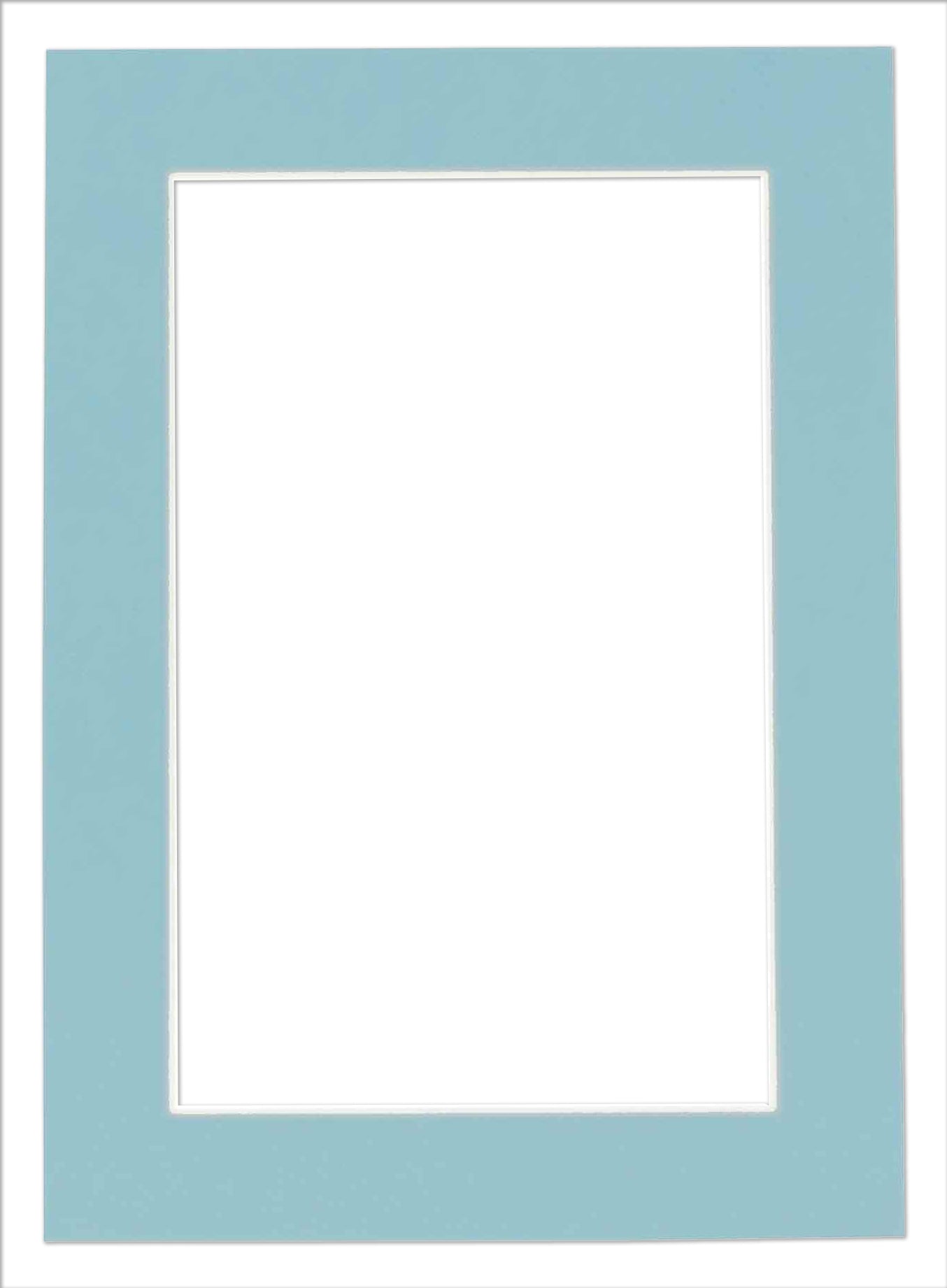 Aqua Blue Precut Acid-Free Matboard Set with Clear Bag & Backing