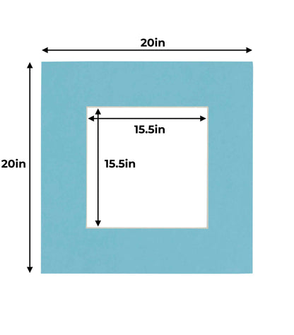 Aqua Blue Precut Acid-Free Matboard