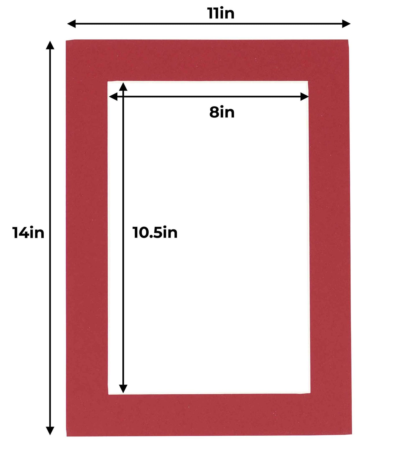 Pack of 25 Deep Red Precut Acid-Free Matboards