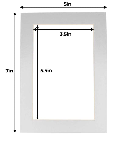 Pack of 25 Metallic Silver Precut Acid-Free Matboard Set with Clear Bags & Backings
