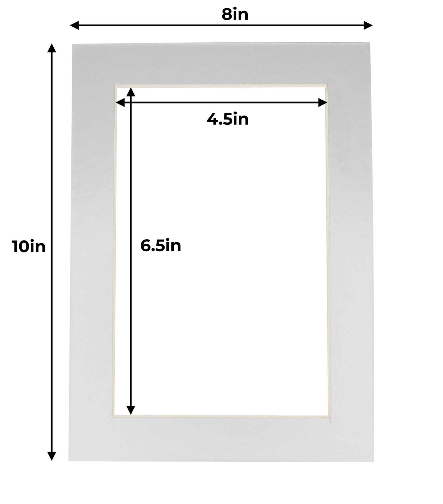 Pack of 25 Metallic Silver Precut Acid-Free Matboard Set with Clear Bags & Backings