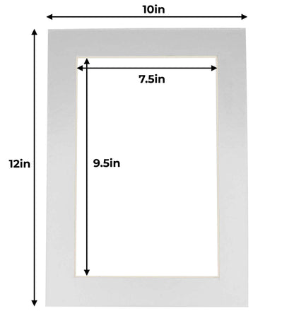 Pack of 25 Metallic Silver Precut Acid-Free Matboard Set with Clear Bags & Backings