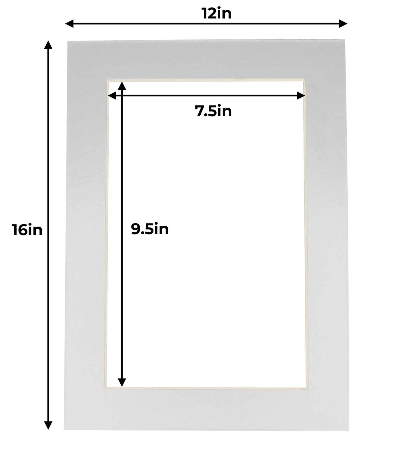Pack of 25 Metallic Silver Precut Acid-Free Matboard Set with Clear Bags & Backings