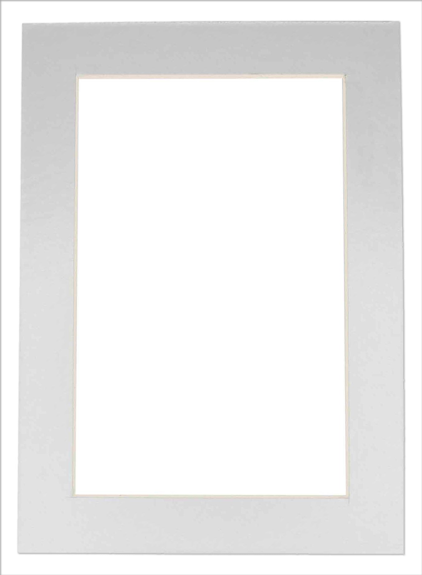 Metallic Silver Precut Acid-Free Matboard Set with Clear Bag & Backing