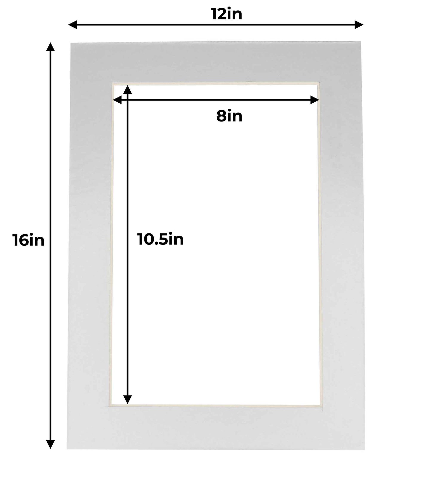 Pack of 25 Metallic Silver Precut Acid-Free Matboard Set with Clear Bags & Backings