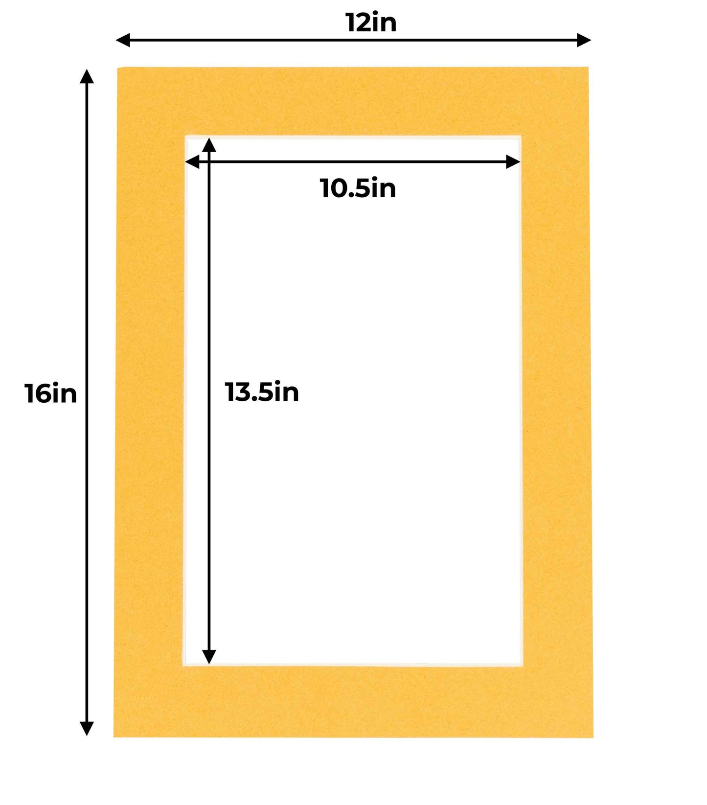 Pack of 25 Topaz Orange Precut Acid-Free Matboards