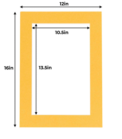 Pack of 25 Topaz Orange Precut Acid-Free Matboards
