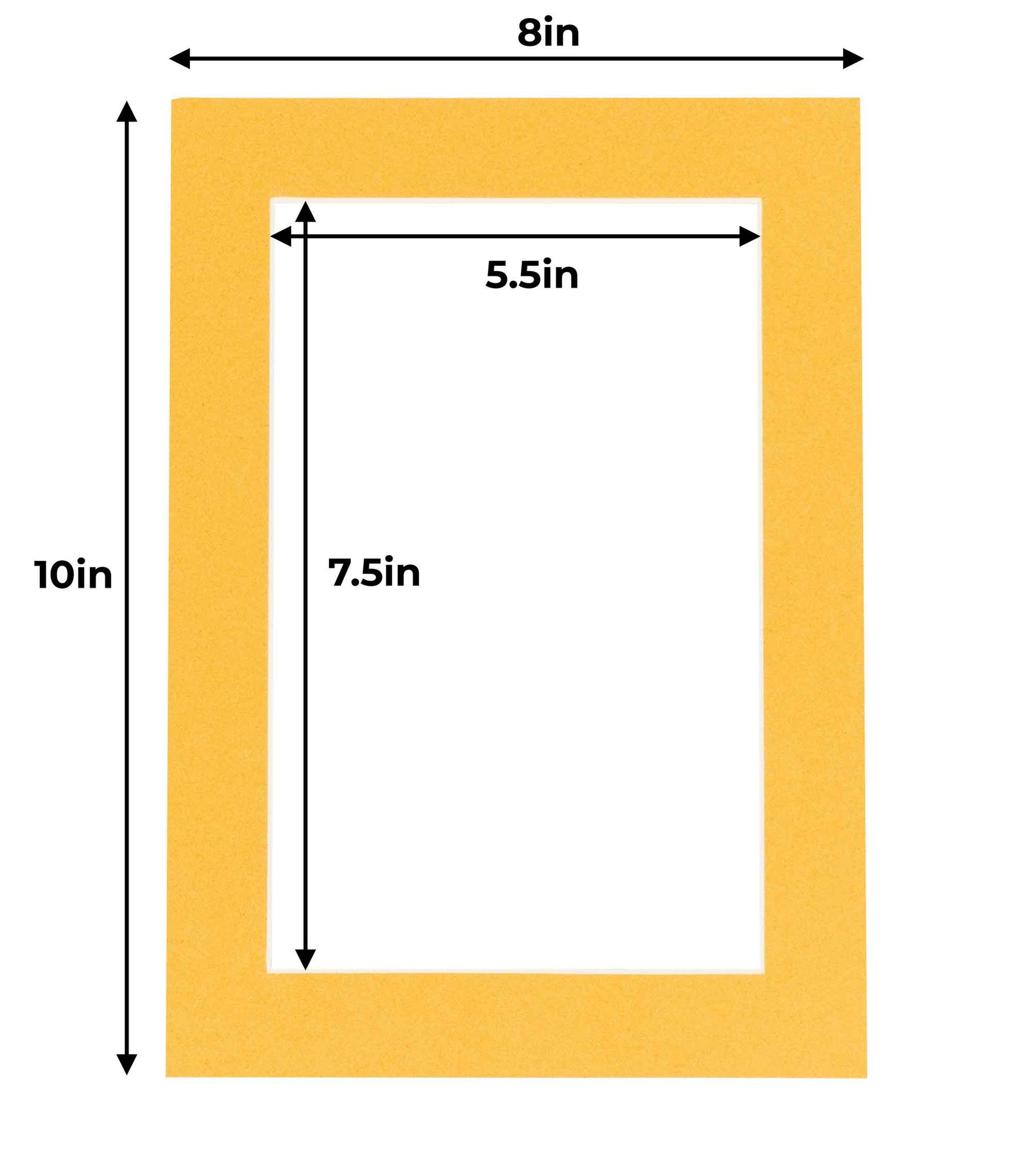 PosterPalooza 5x7 Mat for 8x10 Frame - Precut Mat Board Acid-Free