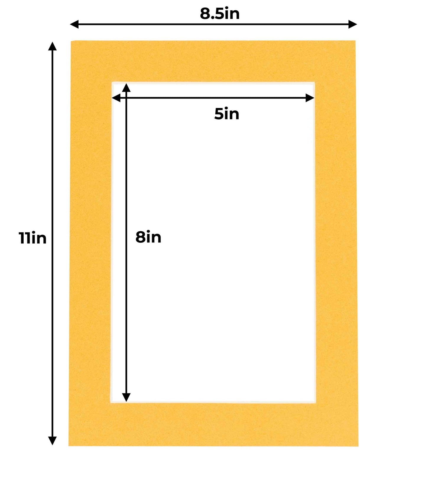 Pack of 10 Topaz Orange Precut Acid-Free Matboards