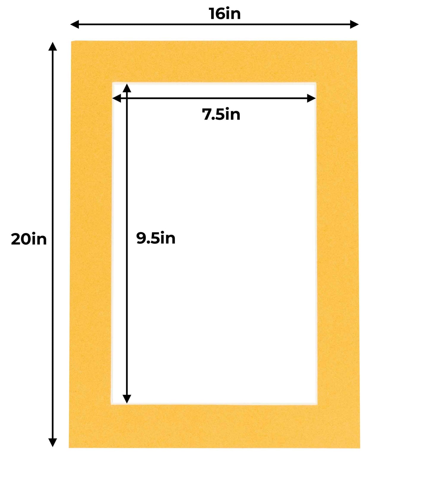 Pack of 25 Topaz Orange Precut Acid-Free Matboards