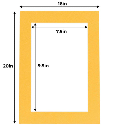 Pack of 25 Topaz Orange Precut Acid-Free Matboards