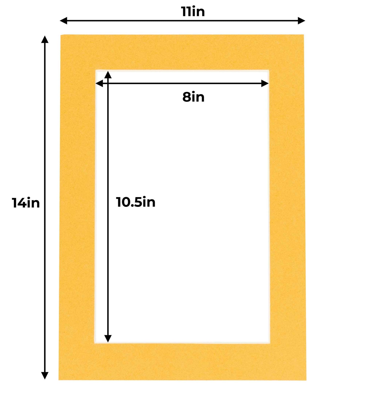 Pack of 25 Topaz Orange Precut Acid-Free Matboards