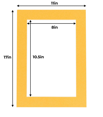 Pack of 10 Topaz Orange Precut Acid-Free Matboards