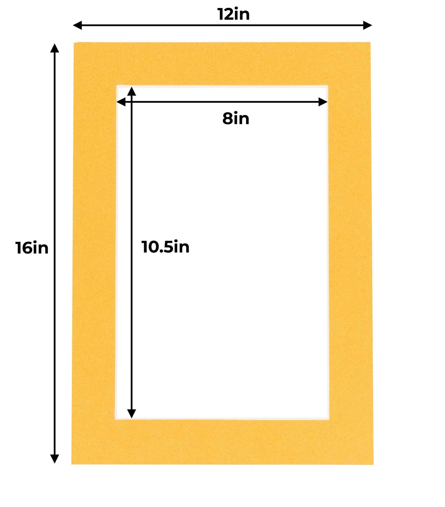 Pack of 25 Topaz Orange Precut Acid-Free Matboards
