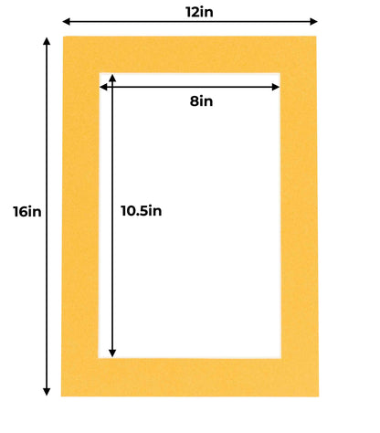 Pack of 25 Topaz Orange Precut Acid-Free Matboards