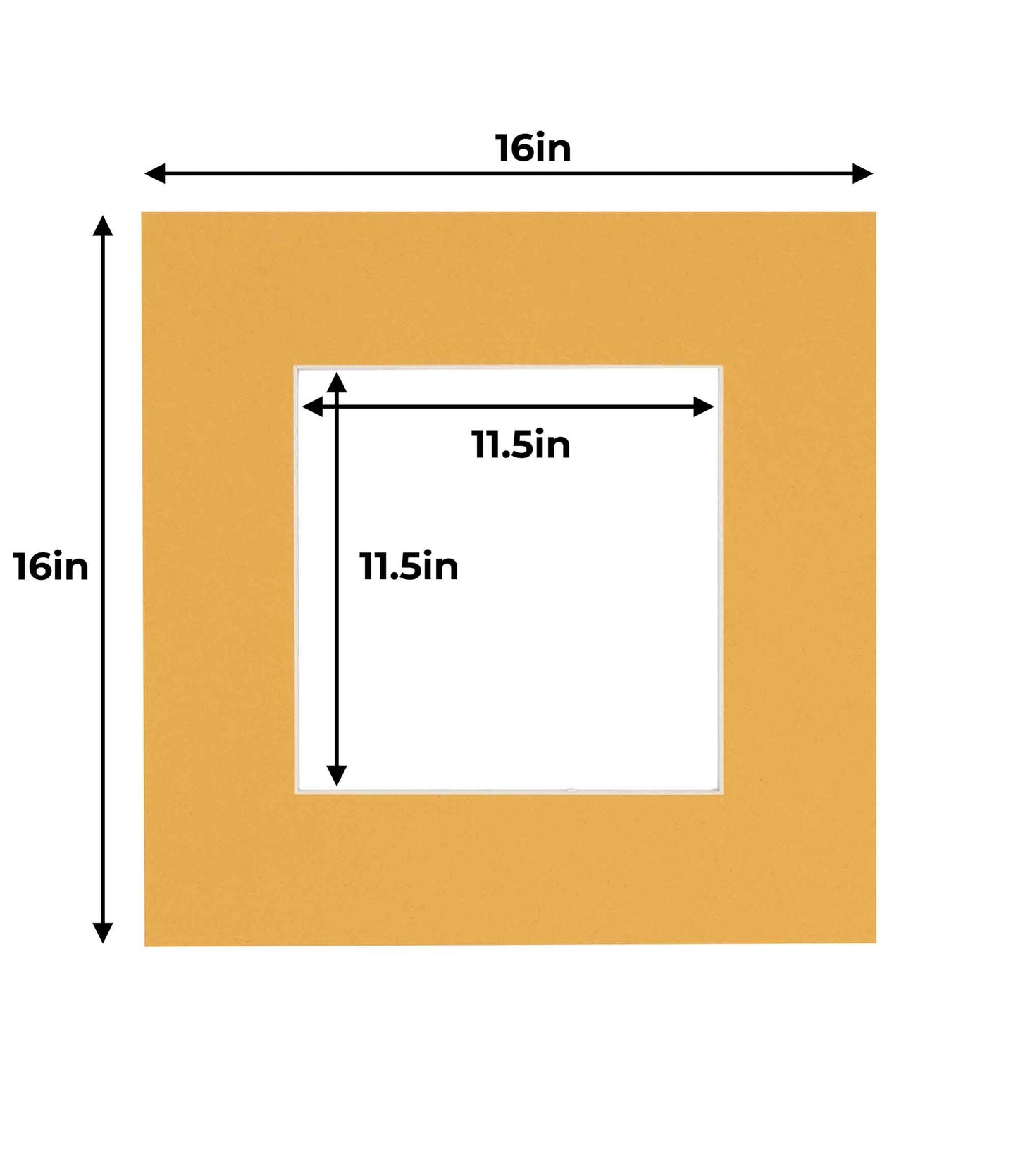 Pack of 25 Topaz Orange Precut Acid-Free Matboards