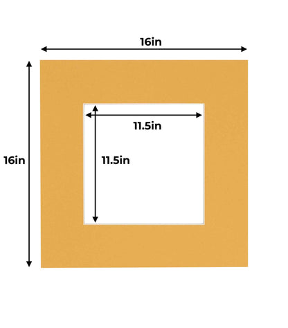 Pack of 25 Topaz Orange Precut Acid-Free Matboards