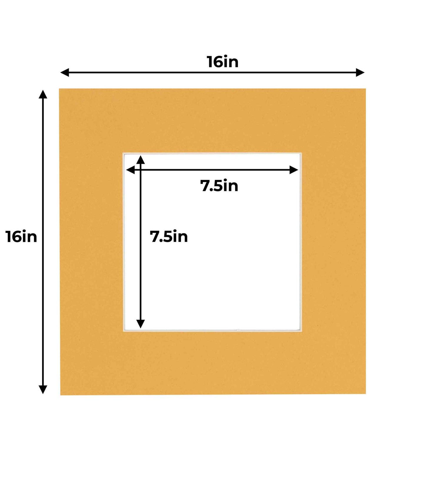 Pack of 10 Topaz Orange Precut Acid-Free Matboards