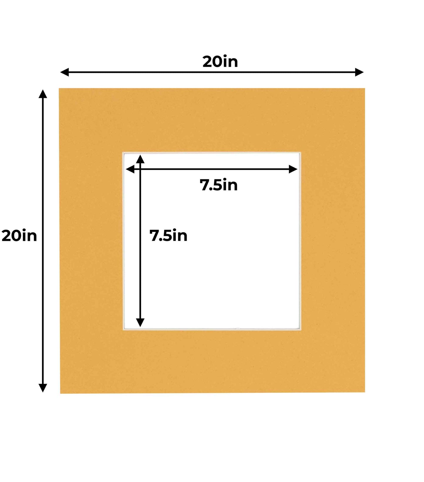 Pack of 25 Topaz Orange Precut Acid-Free Matboards