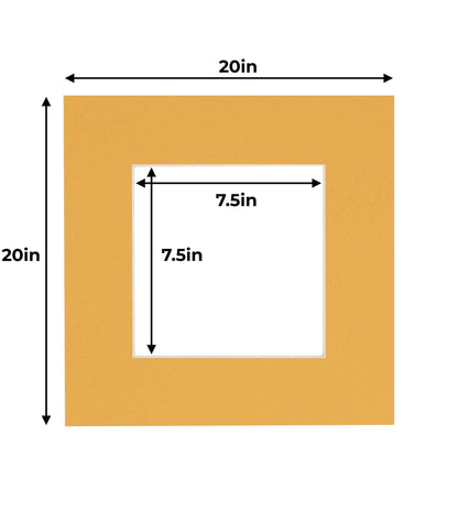 Pack of 25 Topaz Orange Precut Acid-Free Matboards