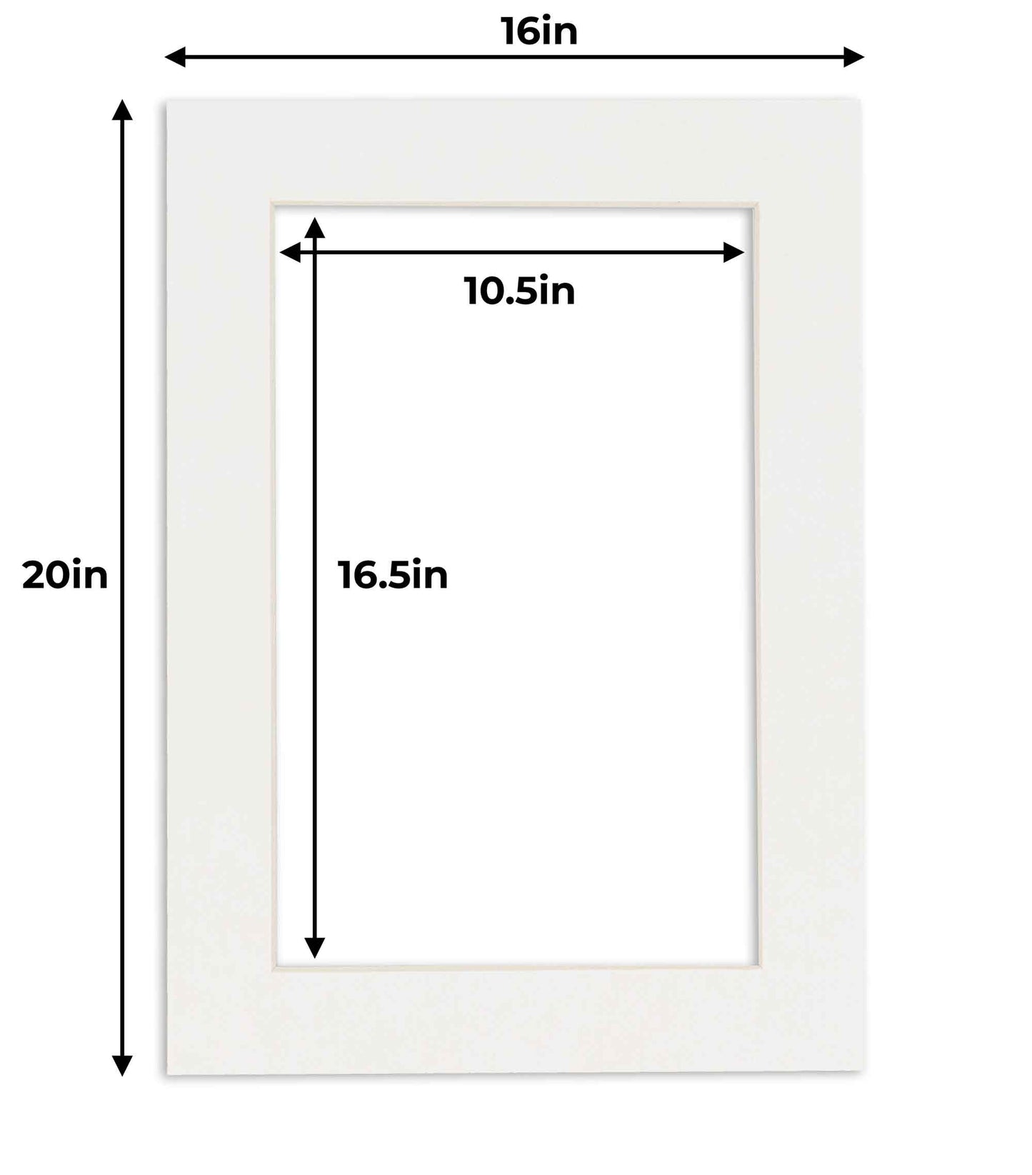 Pack of 25 Textured White Precut Acid-Free Matboard Set with Clear Bags & Backings