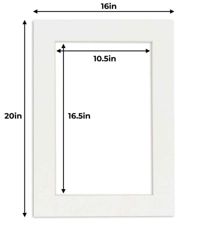Pack of 25 Textured White Precut Acid-Free Matboard Set with Clear Bags & Backings