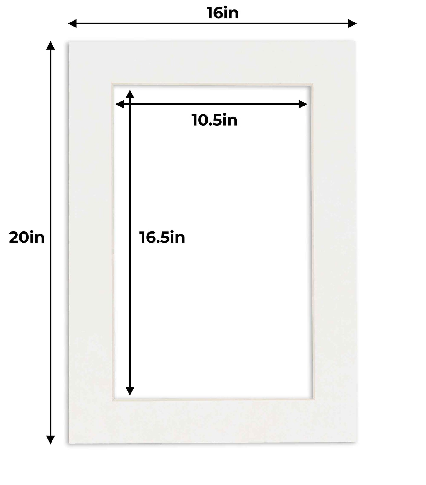 Textured White Precut Acid-Free Matboard Set with Clear Bag & Backing