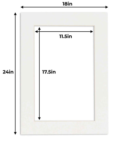 Pack of 10 Textured White Precut Acid-Free Matboards