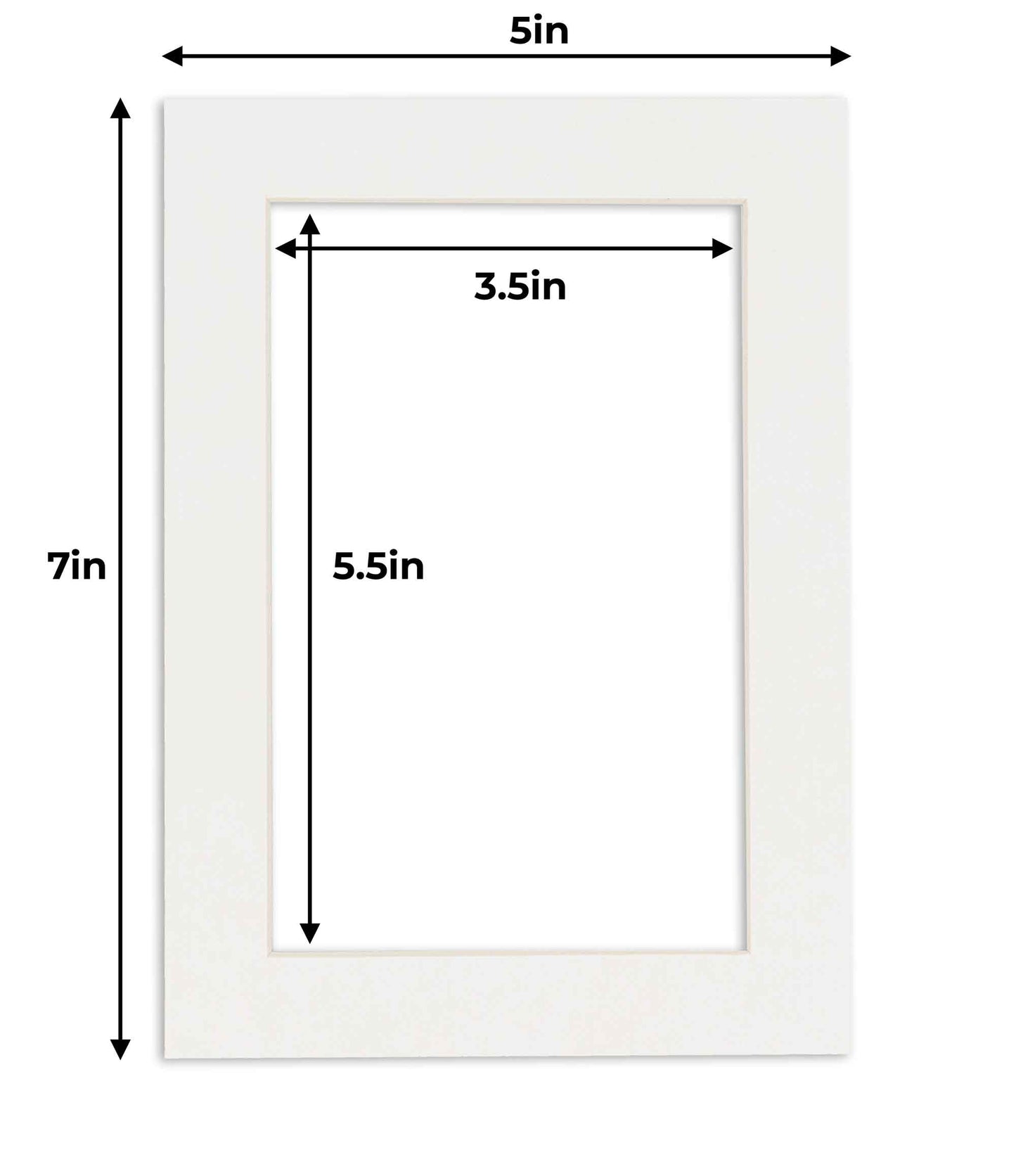 Pack of 25 Textured White Precut Acid-Free Matboard Set with Clear Bags & Backings