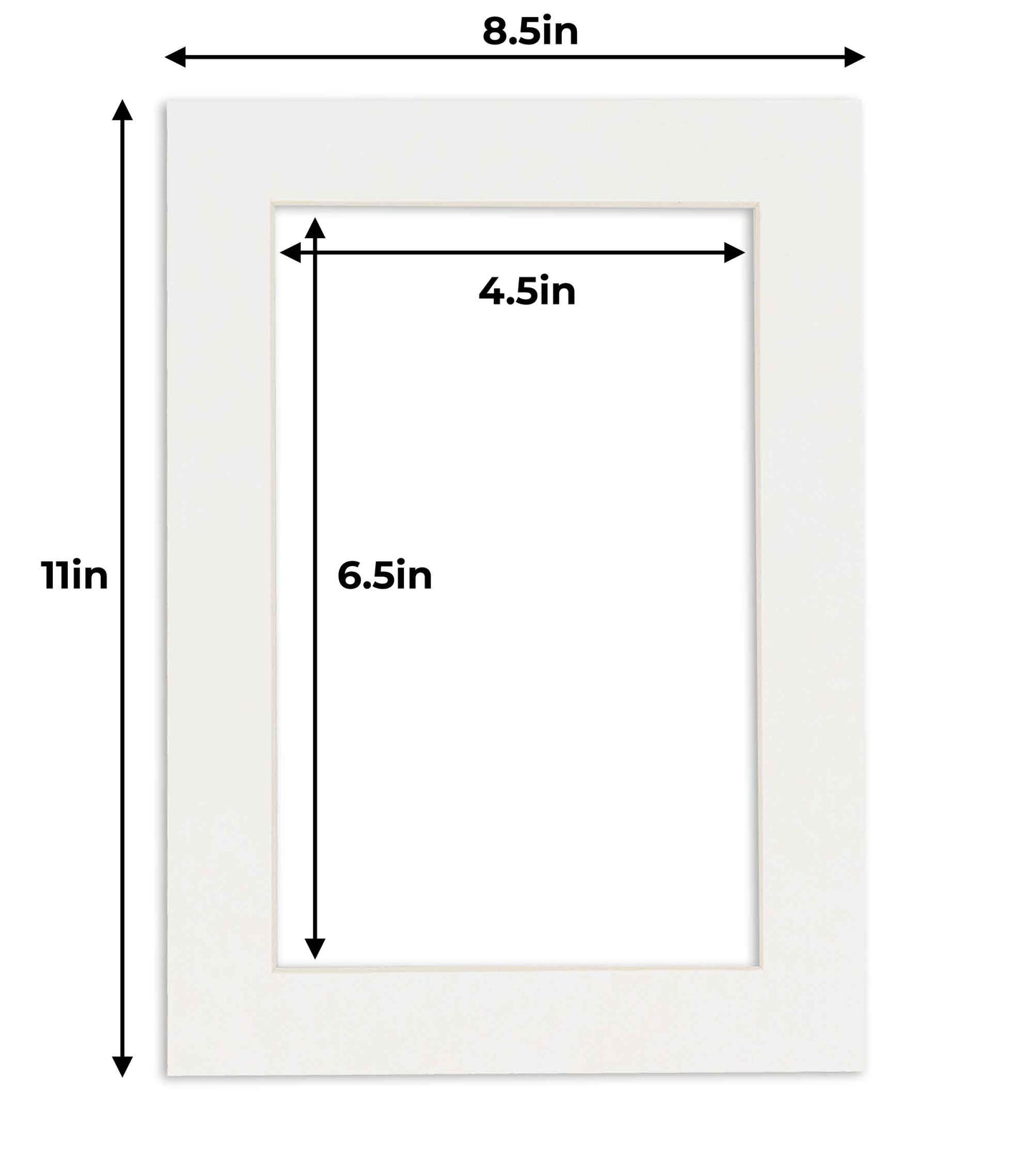 Pack of 25 Textured White Precut Acid-Free Matboard Set with Clear Bags & Backings