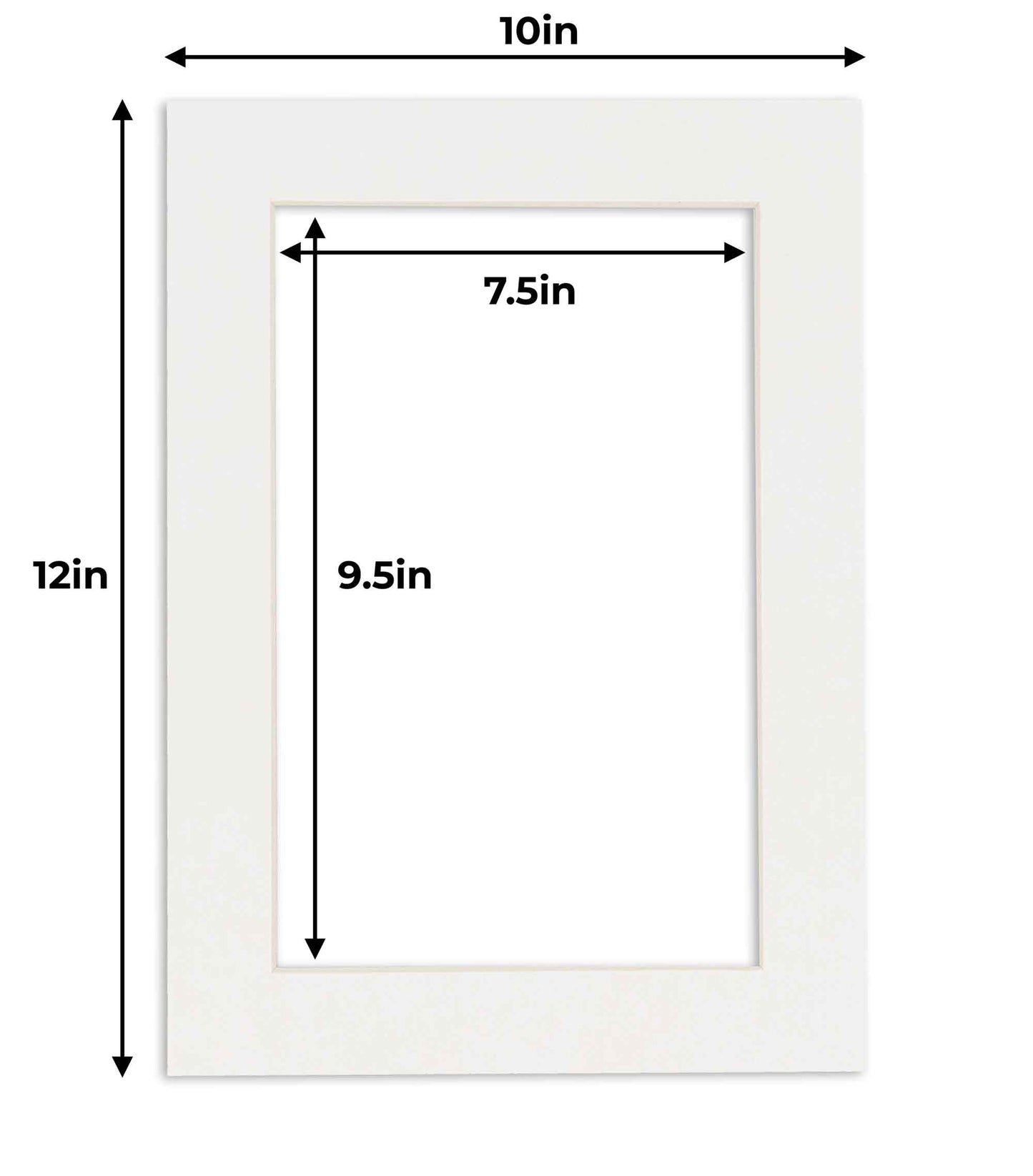 Pack of 25 Textured White Precut Acid-Free Matboard Set with Clear Bags & Backings